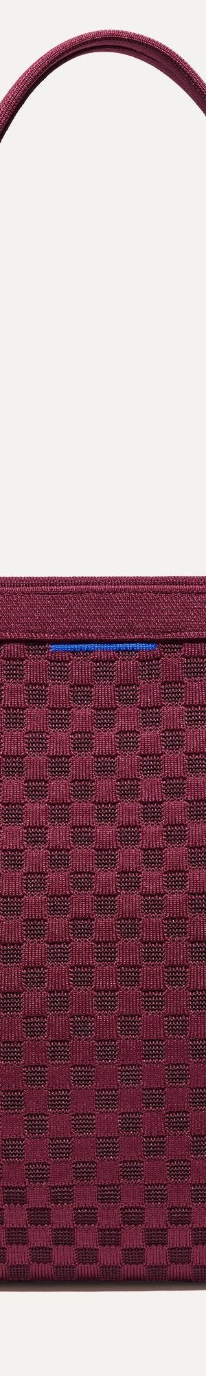 The Lightweight Zip Tote - Cabernet Check