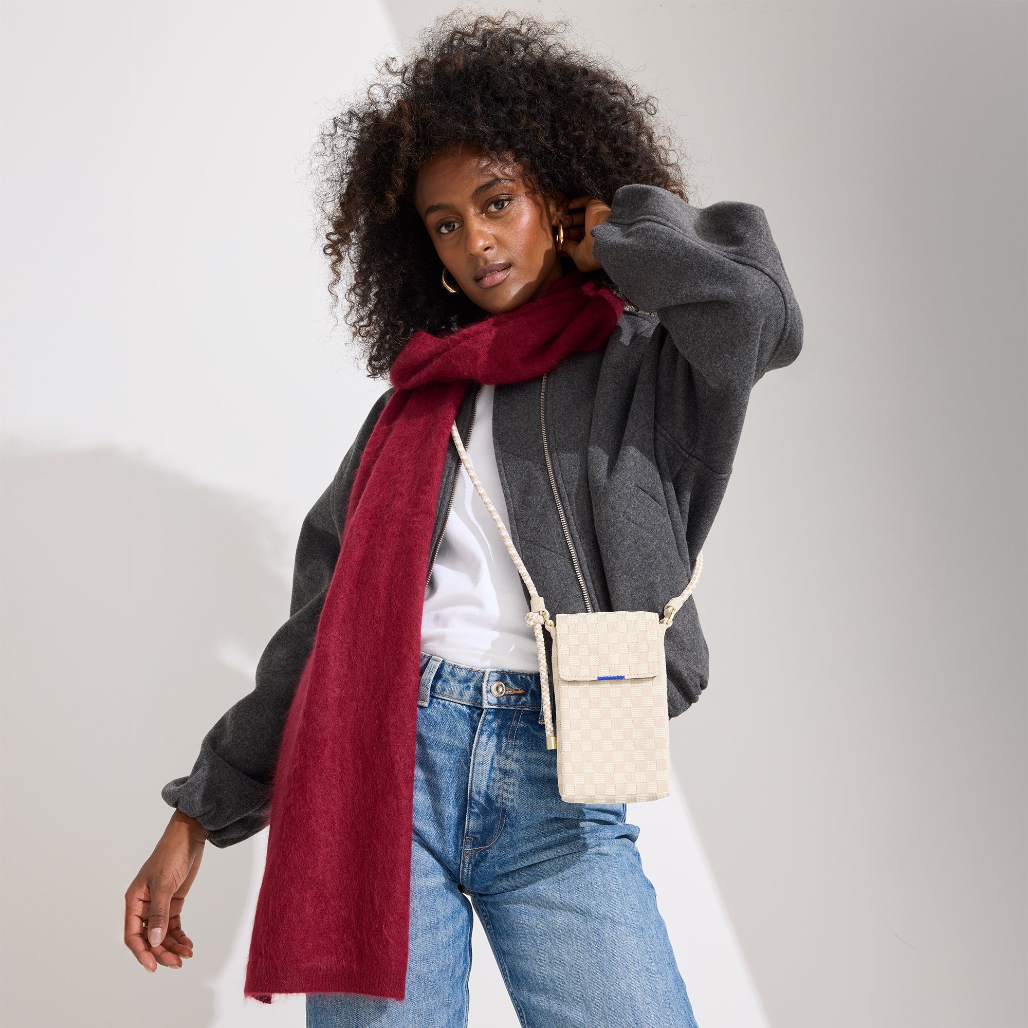 The Phone Crossbody - White Sand - Image 2
