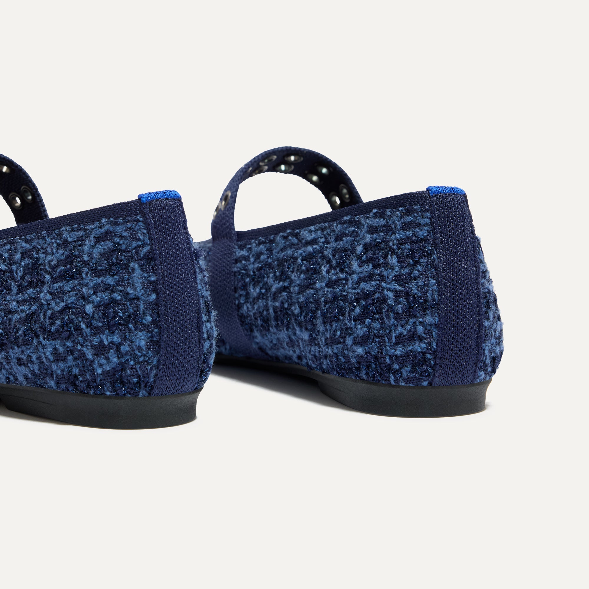 The Max Buckle Mary Jane - Blue Tweed - Image 7